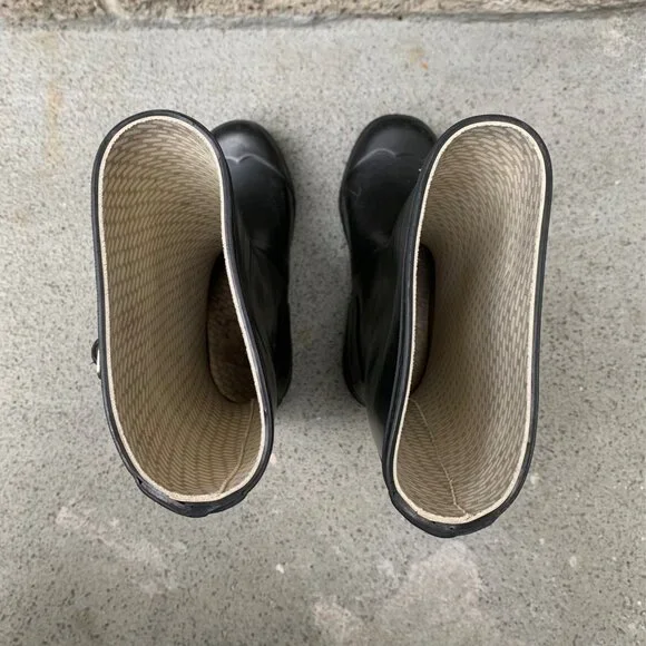 HUNTER Original Rain Boots US 2 EU 32 Big Kids Black High Gum Boot Rubber - Picture 13 of 15